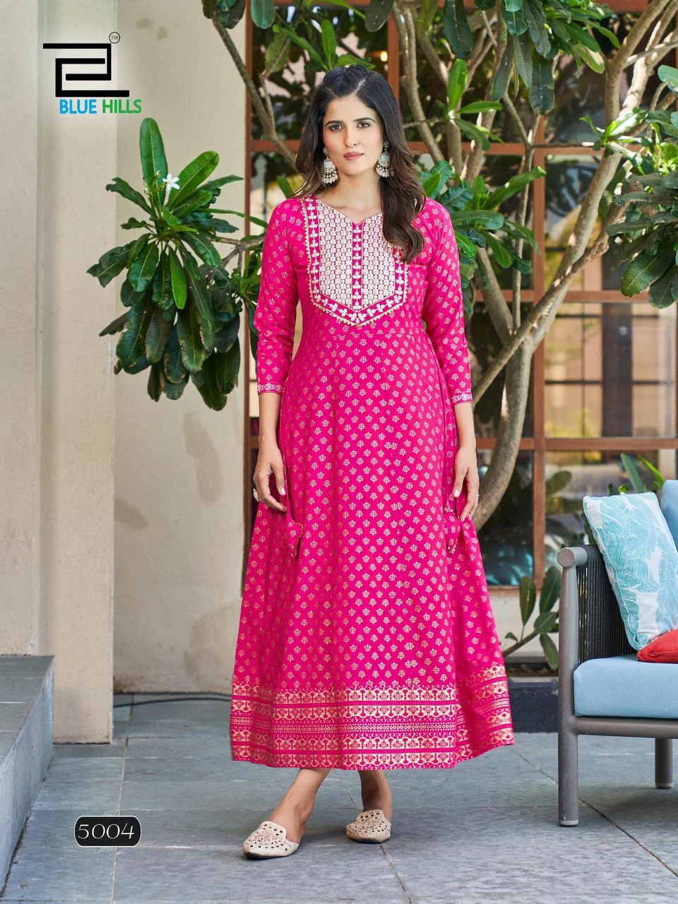 Blue Hills Walkway Vol 50 Rayon 14 Kg Wholesale Anarkali Gown Catalog — Wholesale Kurtis, Blue Hills wholesale from Surat - Gallery Image 2